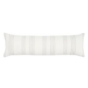MINA VICTORY NWT oversized lumbar decorative throw pillow -white/gray -12x40